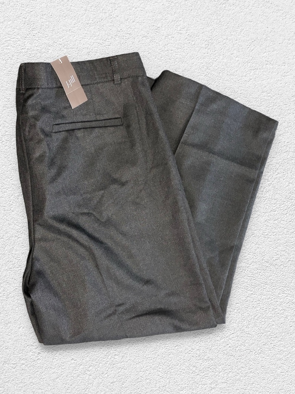NWT J.Jill Wide Leg Stylish Cropped Dress Pants - Dark Charcoal  14 - Picture 3 of 5